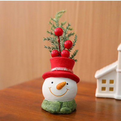 6.29-Inch Christmas Decorations Figurines, Festive Tabletop Ornaments for Home, Mantel, Fireplace, Xmas Party & Holiday Seasonal Indoor Decorative Accents, Snowman