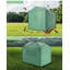 Ensemble de serre durable durable en PE avec portes à fermeture à glissière, fenêtres en filet, tente de culture pour toutes les saisons - facile à assembler, vert