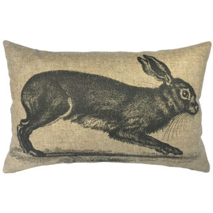  Rabbit Linen Lumbar Pillow