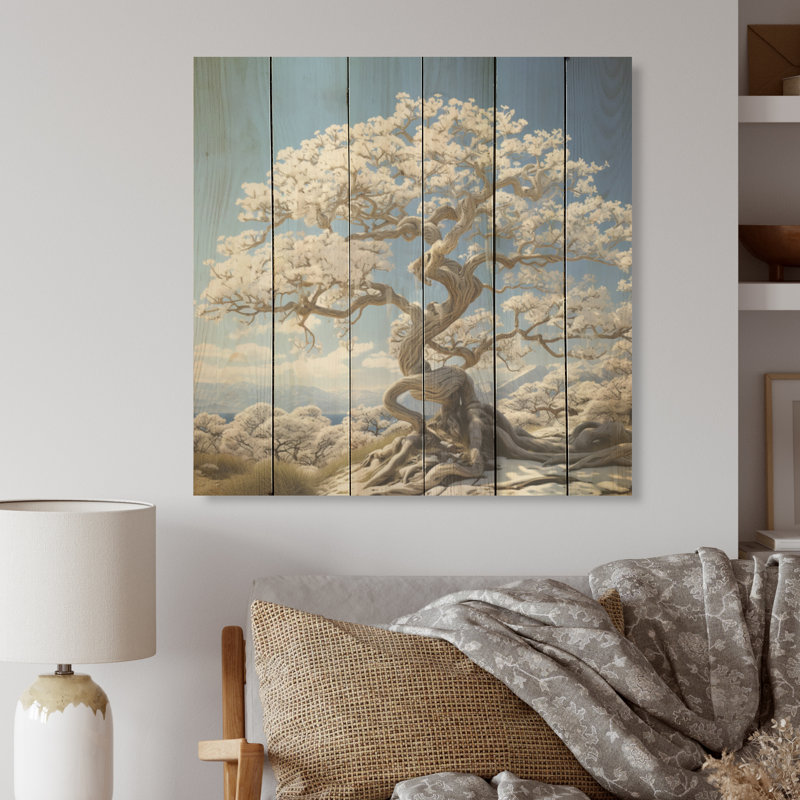Bonsai érable I - érable sur bois, art sur bois de pin naturel, H 15 po x l 15 po