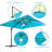 Salton 138 " W Rectangular Lighted Rotating and Adjustable Cantilever Umbrella with Crank Lift-1799483563