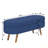 Ottoman Oval Storage Bench,Rubber Wood Legs(43.5"X16"X16")
