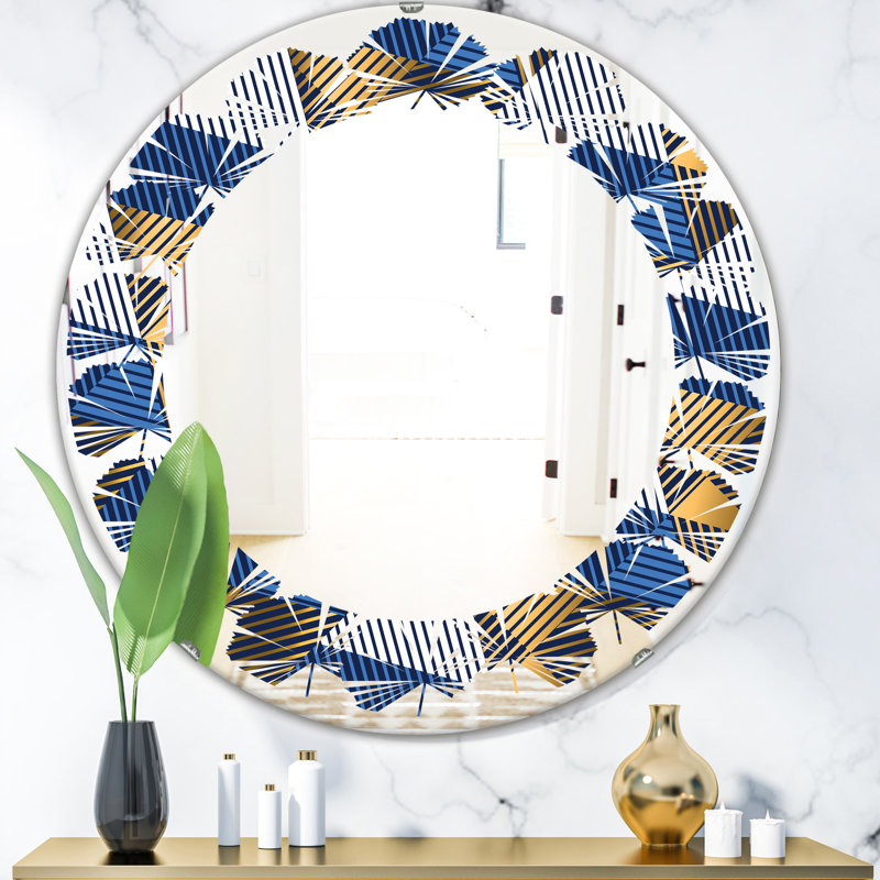 Miroir mural Leaves Luxury Waves V, H 24 po x l 24 po