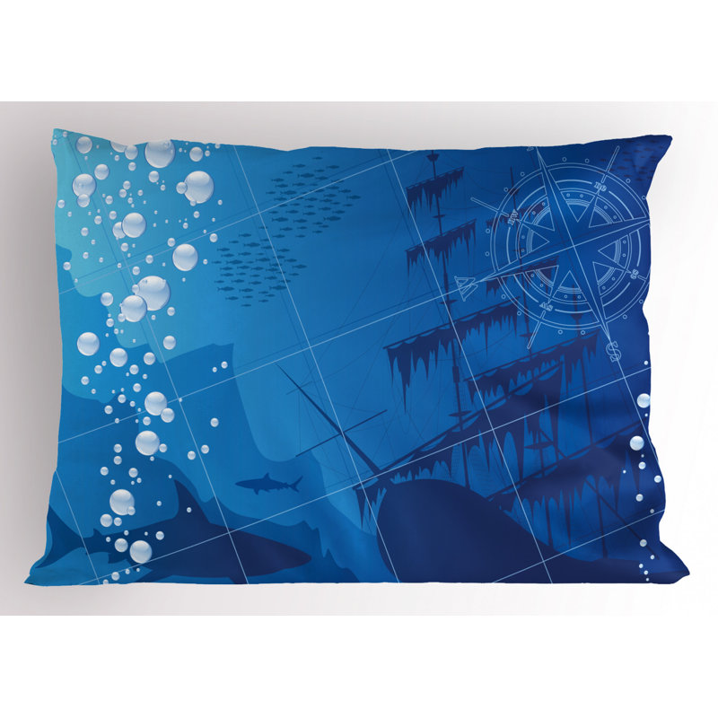 Shark Polyester Sham Set, Twin