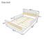 Structure de lit double en rotin avec lumières DEL et tête de lit à rangement, lit plateforme double avec barrières de sécurité pour enfants-1527048480