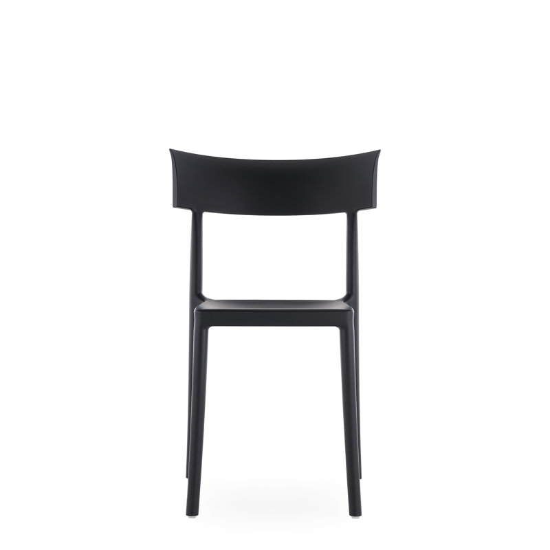 Catwalk Outdoor Dining Side Chair, Black