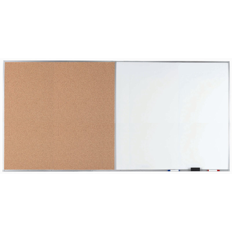 Combination Wall Mounted Bulletin Board, 4' H x 8' L