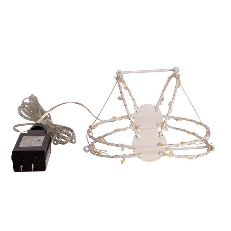 Kurt Adler 75-Light Cluster Burst Superbright LED Light Set with Green Wire, Warm White