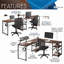 Bureau en L avec tablettes de rangement