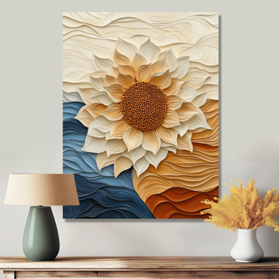 Rivière harmonie d'un rêve de tournesol III - décoration murale en métal floral, tournesol