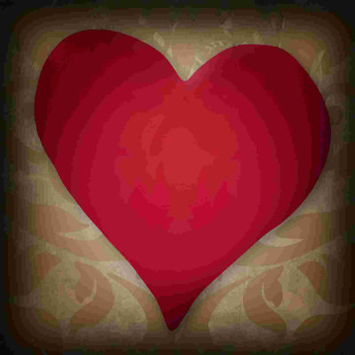 Love Heart 5 - peinture sur toile tendue