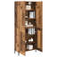  Highboard Black Oak 69.5 X 34 X 180 Cm Engineered Wood-1751191530