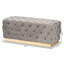 108cm Wide Tufted Rectangle Solid Colour Footstool Ottoman-1478401365