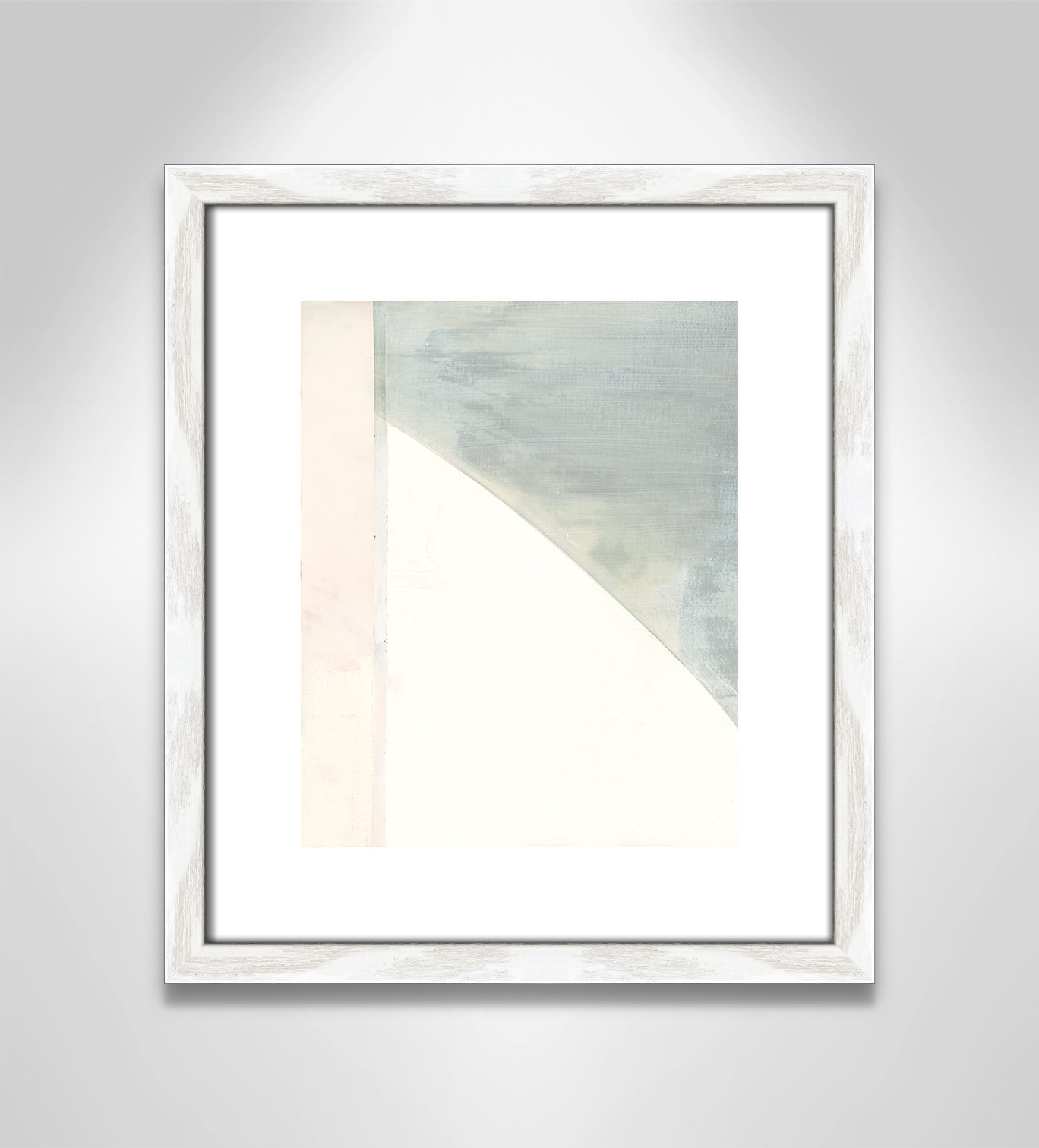 Alexandria "In Neutral I" Painting by Cartissi, White Wood Framed Paper, 15" H x 13" W x 0.75" D