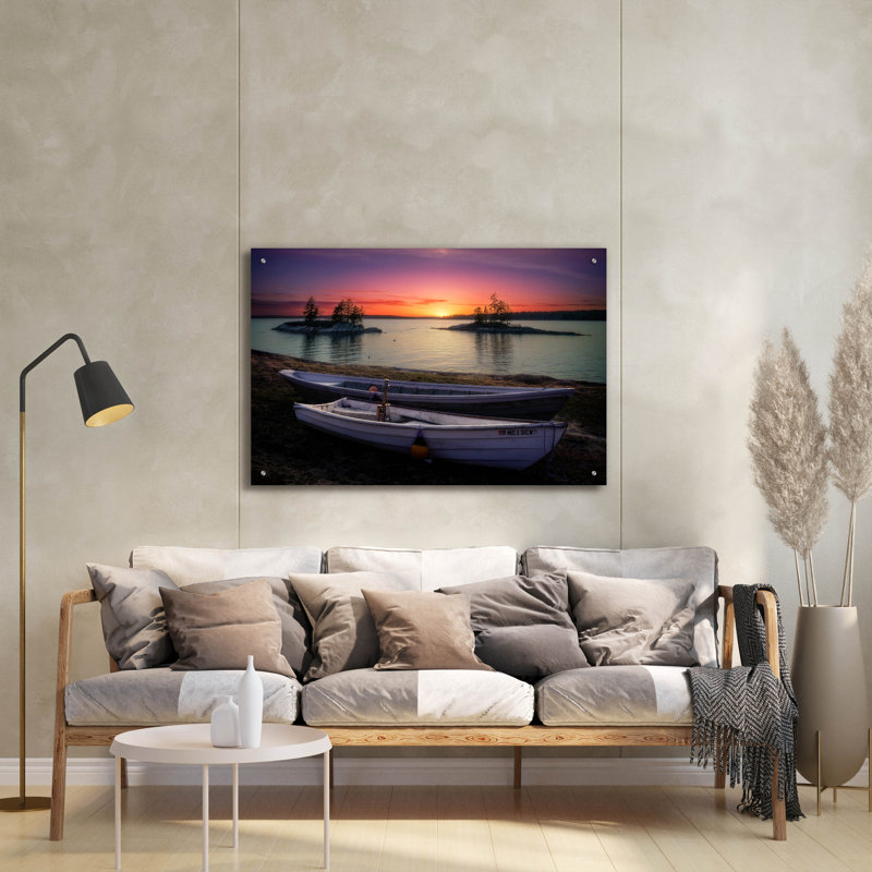 Art mural en verre Breakwater Bay «Spring Sunset Lookout Point» par Rick Berk, H 24 po x l 36 po x P 0,2 po