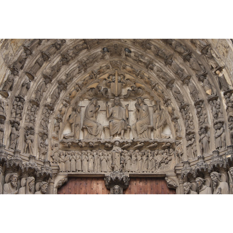 Portail de la cathédrale de Chartres, H 16 po x l 24 po