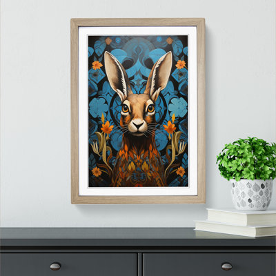 Hare Art Deco No.2 - Framed Print