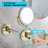 8 Inch Led Wall Mount Two-sided Magnifying Makeup Vanity Mirror,12 Inch Extension Chrome Finish 1X/3X Magnification Plug 360 Degree Rotation Waterproof Button Shaving Mirror-1272130192