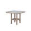 Table de bar naturelle, carrée, finition marbre, bois massif +, style transitionnel de couleur naturelle, l 42 po x P 35,56 po H, table de bar carrée de 77 lb, couleur, transitionnel