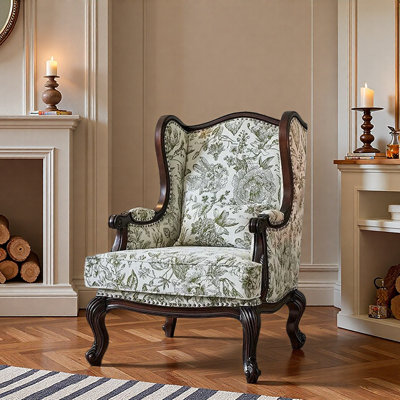 French Jacquard Single Leisure Chair.
