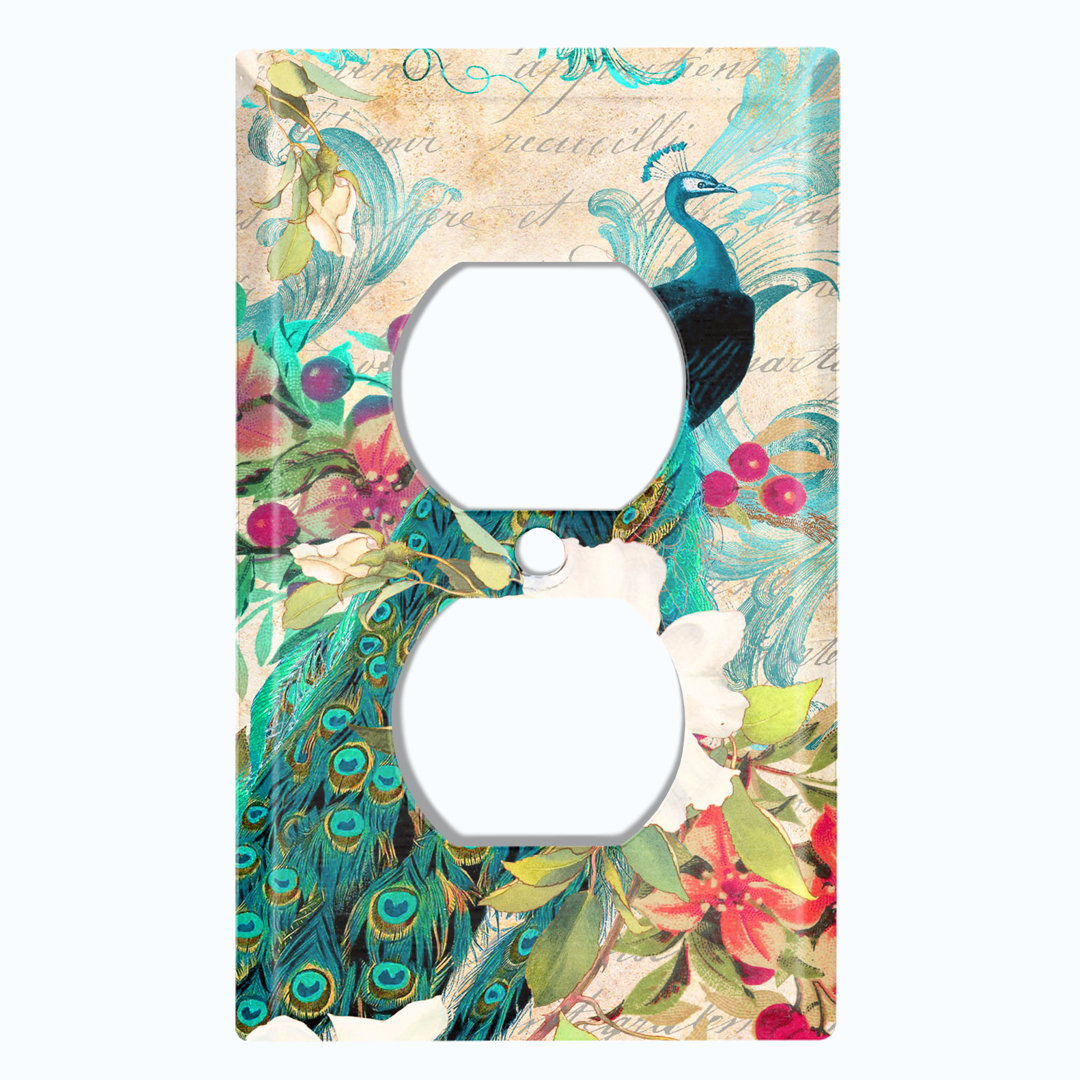 Patterned 1 - Gang Toggle Light Switch Standard Wall Plate WorldAcc