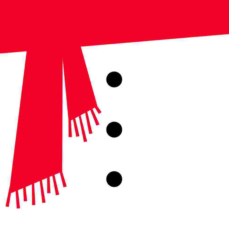 Snowman - centre du corps avec écharpe by-on, H 12 po x l 12 po