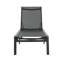  Chaise longue réglable à 4 positions avec structure en aluminium robuste, tissu respirant et durable, léger et portable, résistant à la rouille pour l'extérieur, noir (ensemble de 2)