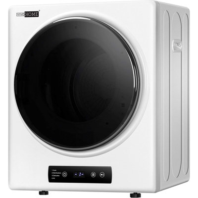 2.6 Cu.ft Electric Portable Clothes Laundry Dryer Machine In White