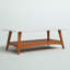 Table basse Quint Mid Century Modern - Castanho / finition blanche