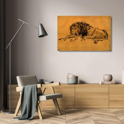 A Lion Lying Down