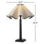 Lampe de table en résine et en rotin 24,5 po Caden Monika