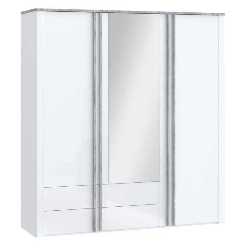 3 Door Manufactured Wood Wardrobe