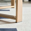 Table basse ronde moderne de 31,5 pouces pour salon, petite table basse avec piédestal robuste, bois de frêne naturel