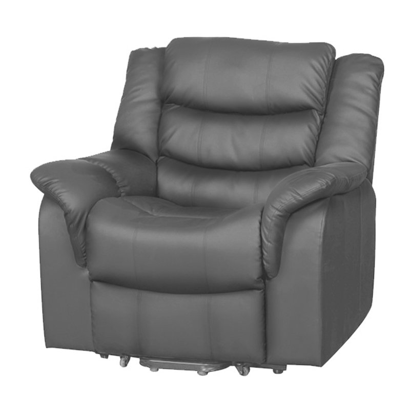 Delreal 92cm Wide Faux Leather Lift Assist Standard Recliner with Massager, Grey