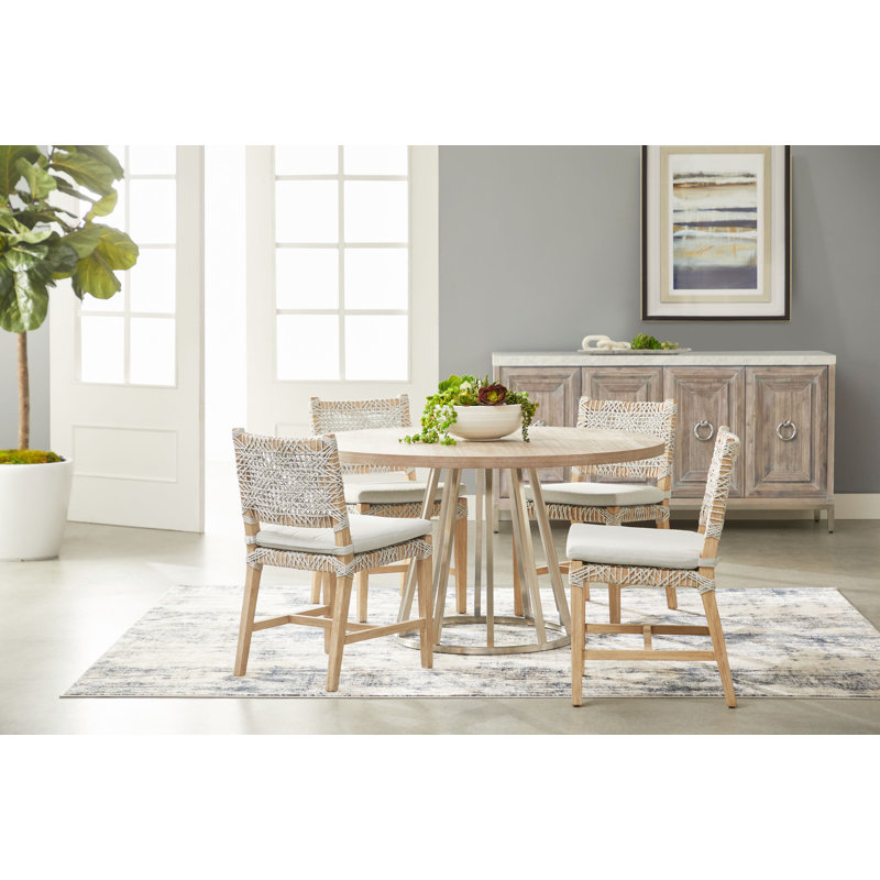 54" Round Reclaimed Acacia Wood Dining Table Top