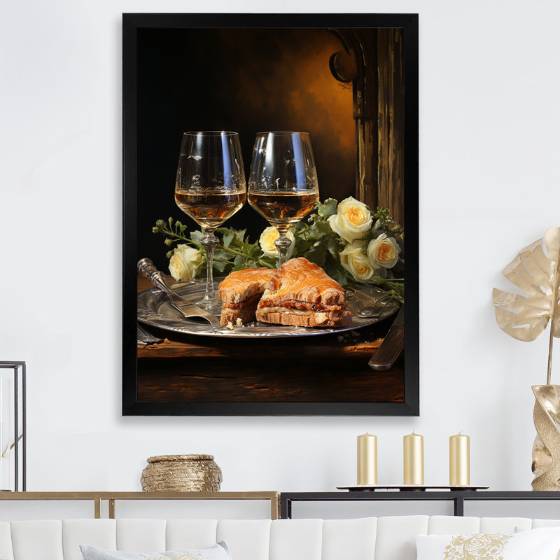 " Aged Elegance ", 20" H x 12" W x 1" D, Black Single Picture Framed