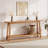 Extra Long 70.9" 2-Tier Wooden Console Table - Narrow Sofa Side Table with Rustic Farmhouse Design - Slim Storage Shelf for Entryway, Living Room, Hallway - Yellow-Brown-568498148