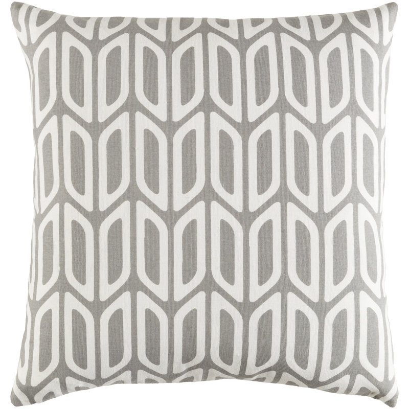 Trudy Geometric Cotton Reversible Pillow Cover, Navy/ White, Polyester/Polyfill