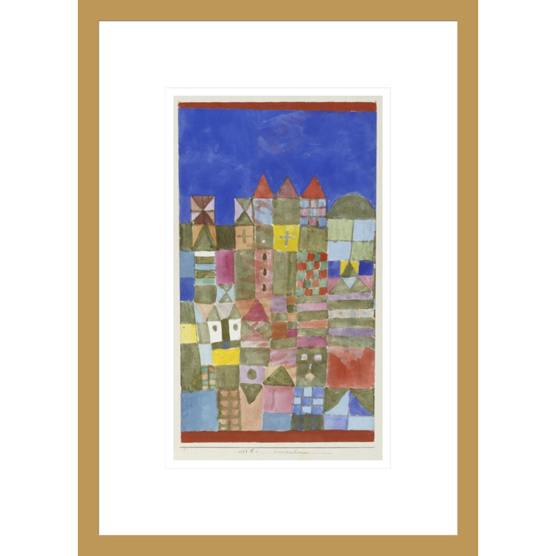 Marjamshouse par Paul Klee, impression giclée encadrée, H 16,75 po x l 12,06 po