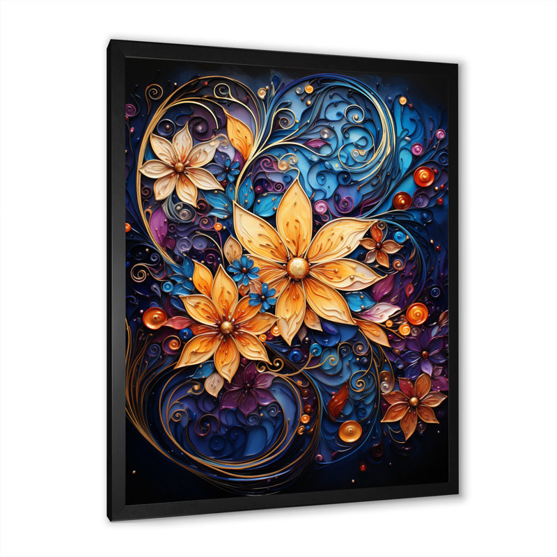 Laquishia Spiral Kaleidoscope II, reproduction d'art sur toile, Noir, H 40 po x l 30 po x P 1,5 po