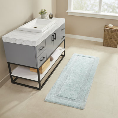 Tapis pour salle de bain en mélange de coton Fruggiero