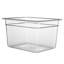 Contenant de rangement pour aliments 1/2 de taille restaurantware-met lux, 1 boîte de preuve de profondeur de 8 pouces - rectangulaire, mesures graduées, récipient de rangement en plastique transparent de qualité alimentaire, lavable à la vaisselle, couvercles vendus séparément