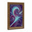Toile murale en spirales fractales violettes et cyan-43365453