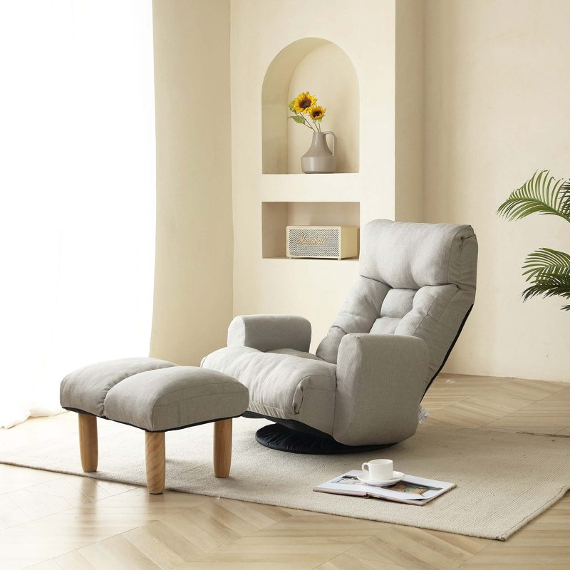 Fauteuil rotatif polyvalent avec tête et taille réglables pour une détente ultime
