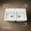 Évier de cuisine à double égalité 33 po x L 22 po x 9 5/8 po-11013539-19195759