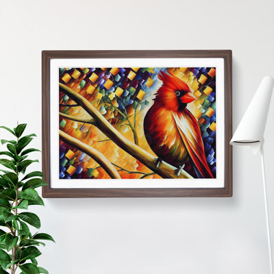 Cardinal Bird Vol.4 Abstract - Single Picture Frame Painting