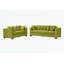 Canapé 2 + 3 places en velours avec accoudoirs carrés et décoration cloutée-1990820744