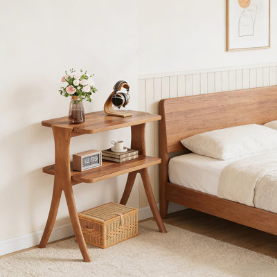 2-Tier Entryway Table With Natural Wood Style, Durable And Space-Saving For Modern Living