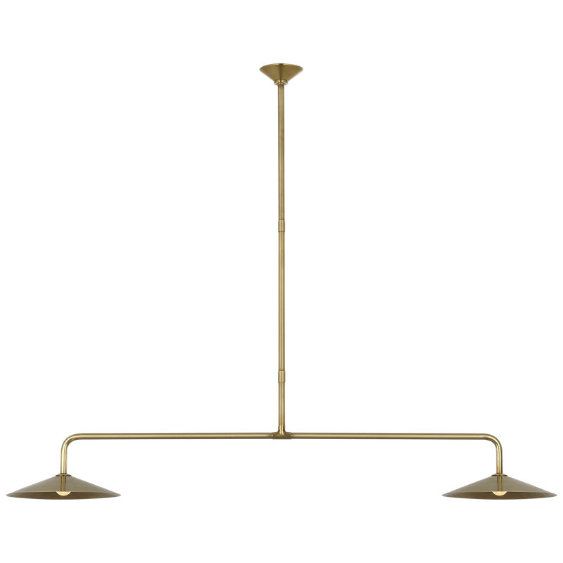 Amber Lewis Ponce 62" Linear Pendant, Brass, Hand-Rubbed Antique Brass