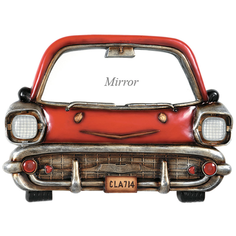 PUB Signe rouge voiture avec miroir